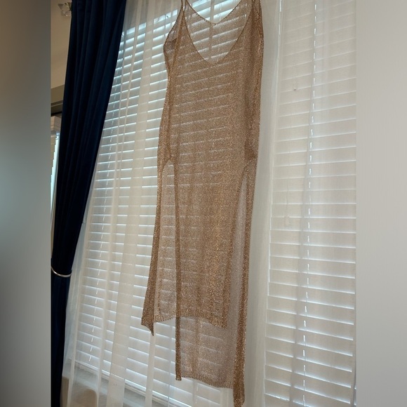 Maternity Photograph Prop See Through Dress Golden Pink One Size 92 bust - Picture 2 of 5